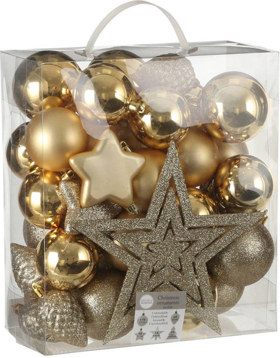 House of seasons boomdecoratie (Ø8 cm) (set van 40)