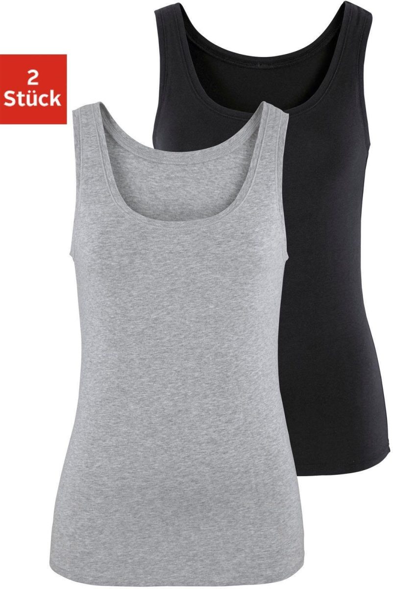 Vivance Tanktop elastische katoenkwaliteit (Set van 2)