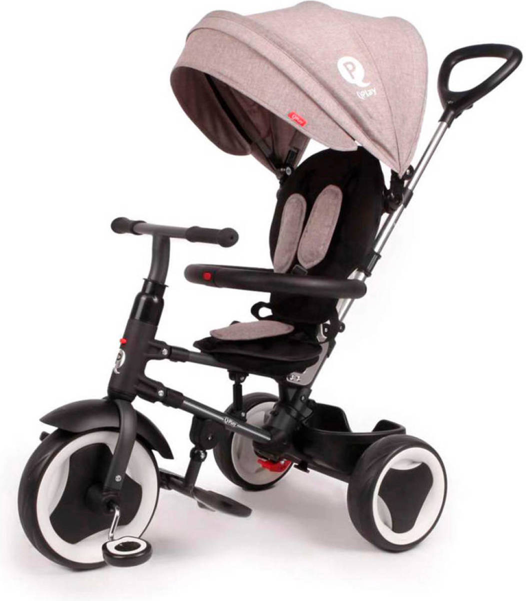 Volare Rito deluxe driewieler Rito 3 in 1 jongens en meisjes grijs Deluxe