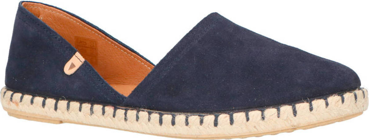 Verbenas Carmen Serraje suède espadrilles donkerblauw