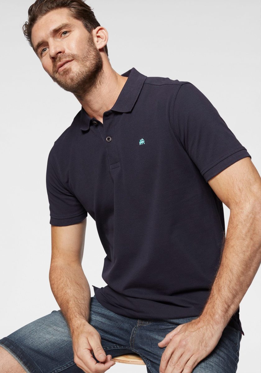 LERROS Poloshirt met stijlvol borduursel op borsthoogte