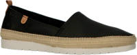 Verbenas Noa leren espadrilles zwart