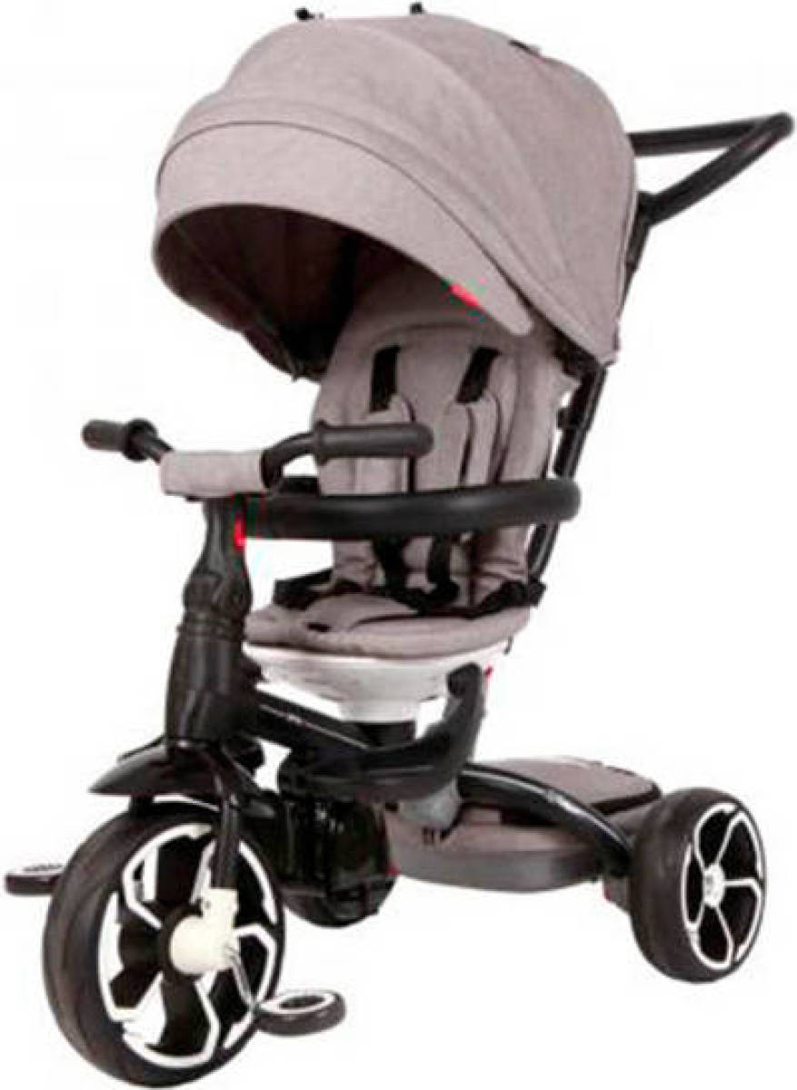 Qplay driewieler Prime 6 in 1 jongens en meisjes grijs