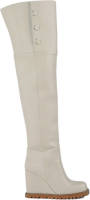 JOSH V Laura overknee laarzen off white