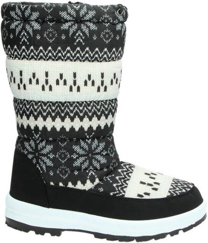 Snow Fun snowboots me tprint zwart/wit