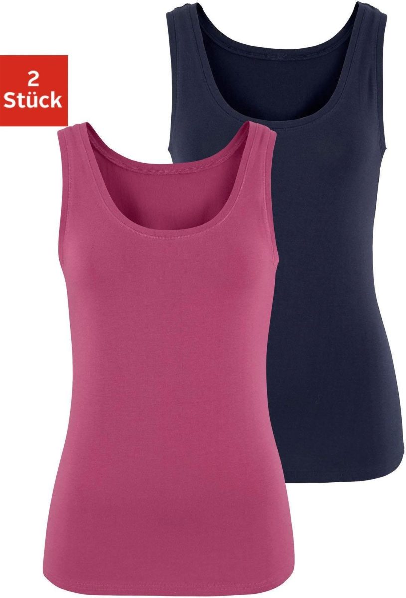 Vivance Tanktop elastische katoenkwaliteit (Set van 2)