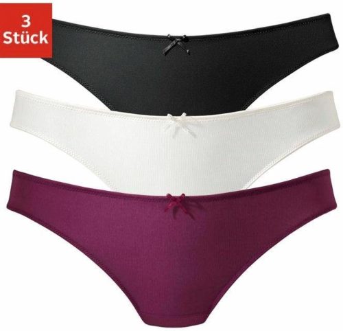 PETITE FLEUR String achter geheel van fijne jacquard-kant (Set van 3)