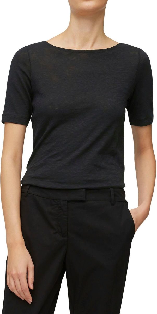 Marc O'Polo Shirt met korte mouwen in gemêleerde look