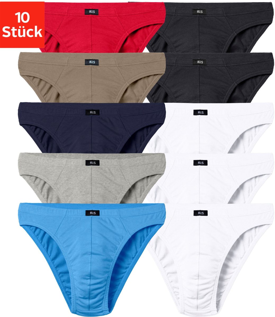 H.I.S Minislip in effen kleuren (set, 10 stuks)