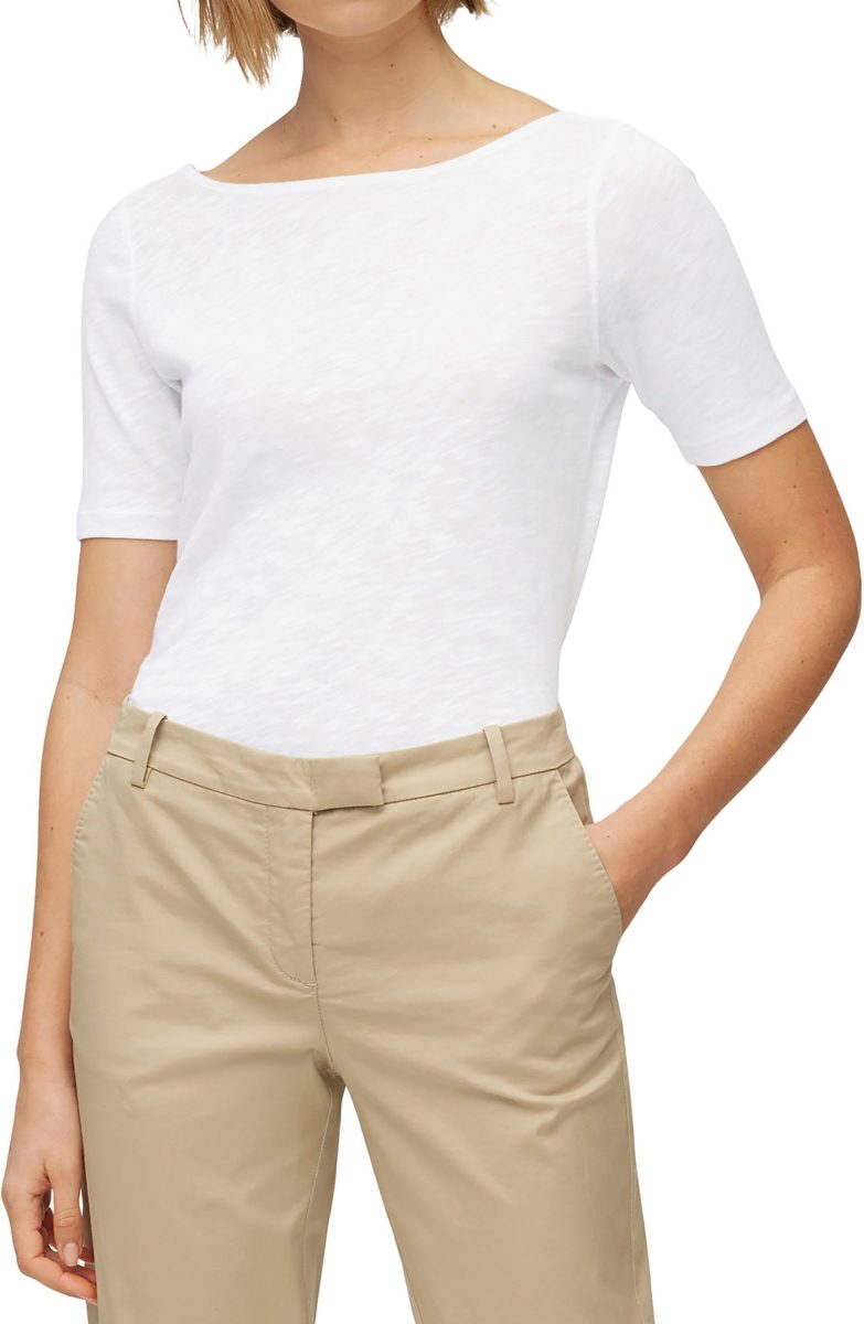 Marc O'Polo Shirt met korte mouwen in gemêleerde look
