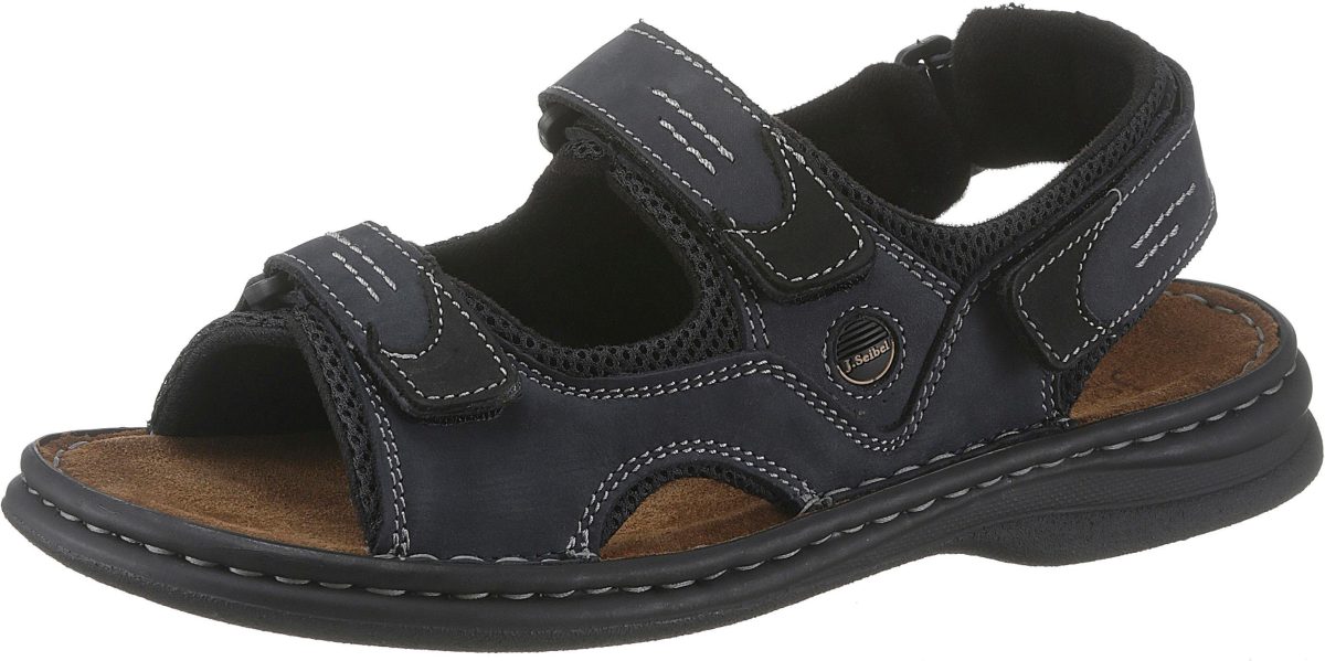 Josef seibel Sandalen FRANKLIN met modieuze contrastnaden