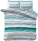 Sleeptime Elegance Carl - Turquoise 2-persoons (200 x 220 cm + 2 kussenslopen) Dekbedovertrek