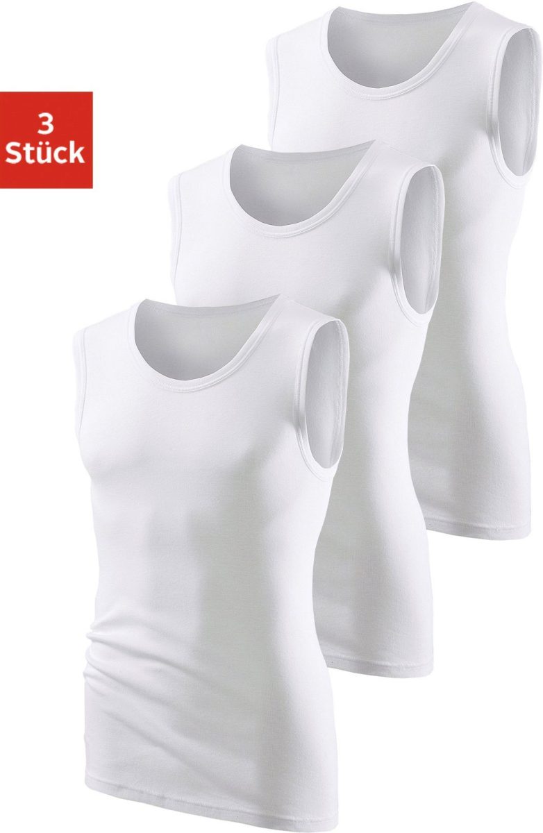 H.I.S Muscle-shirt zonder zijnaden optimale pasvorm (Set van 3)