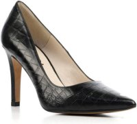 Lodi Rachel leren pumps met crocoprint zwart