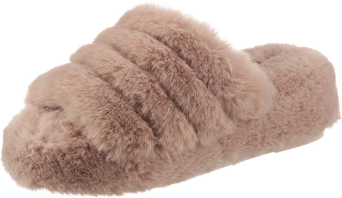 Tamaris Slippers Pantoffels met heerlijk zachte imitatiebont
