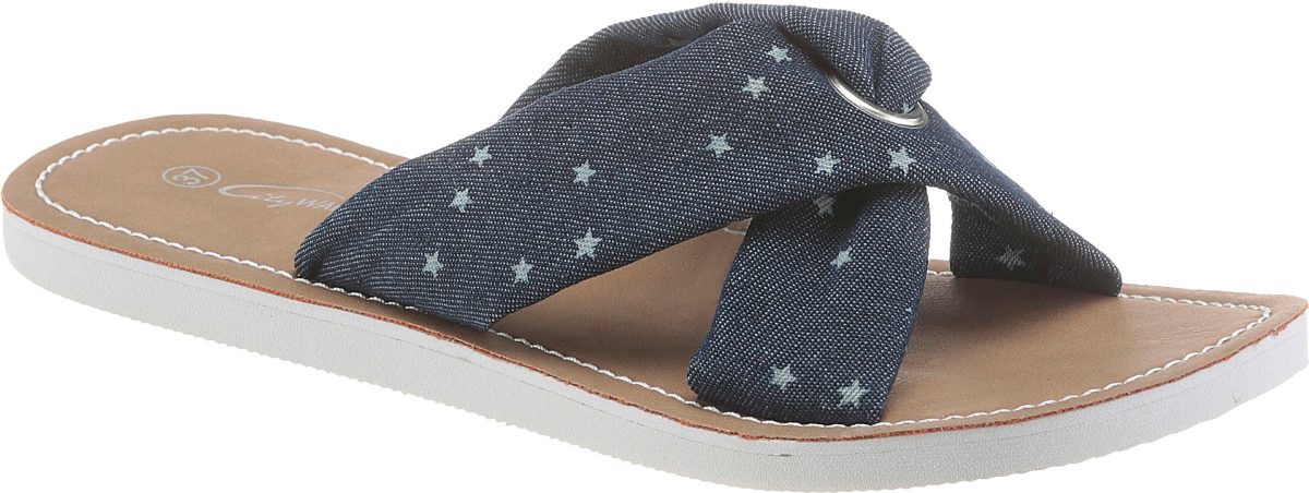 CITY WALK Slippers met kruisbandjes