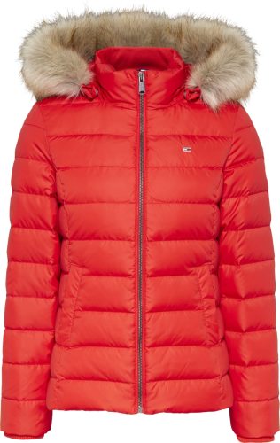 Tommy Jeans Donsjack TJW BASIC HOODED DOWN JACKET met imitatiebont aan de capuchon & Tommy Jeans-merklabel