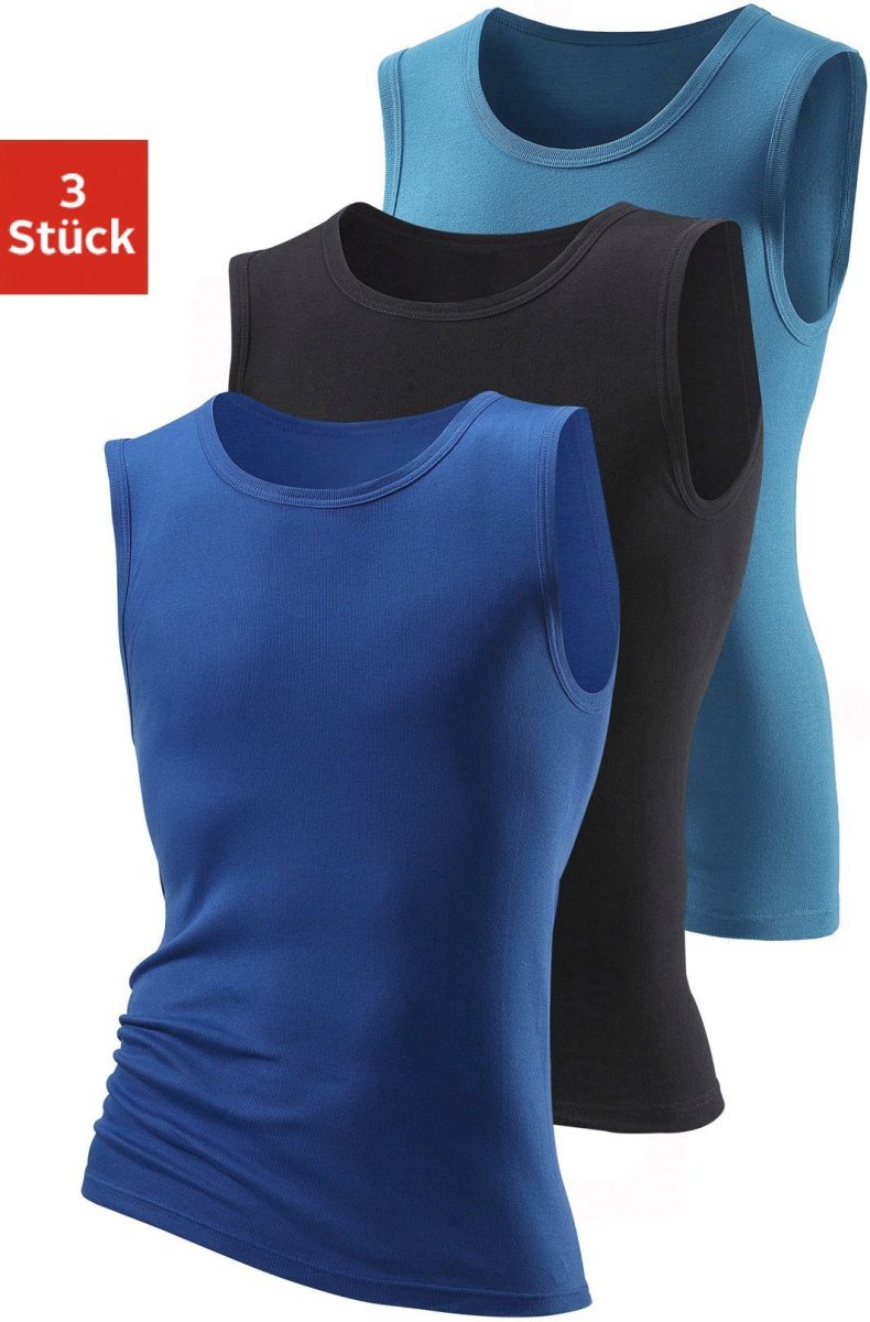 H.I.S Muscle-shirt zonder zijnaden optimale pasvorm (Set van 3)