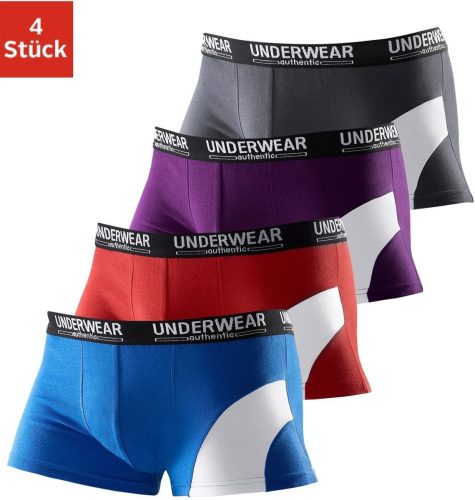 AUTHENTIC UNDERWEAR Hipster met een contrastkleurige inzet (4 stuks)