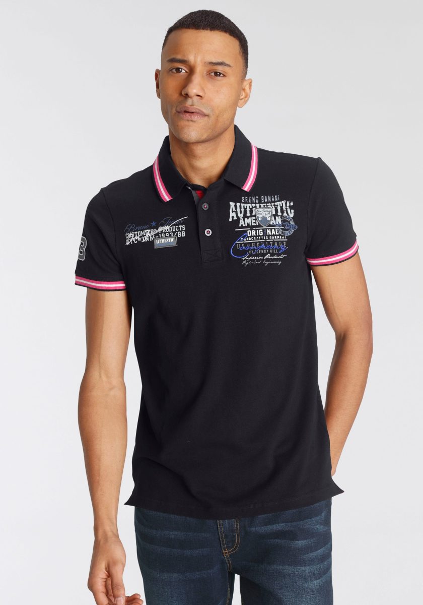 Bruno Banani Poloshirt met print op de achterkant
