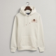 GANT hoodie met borduursels eggshell