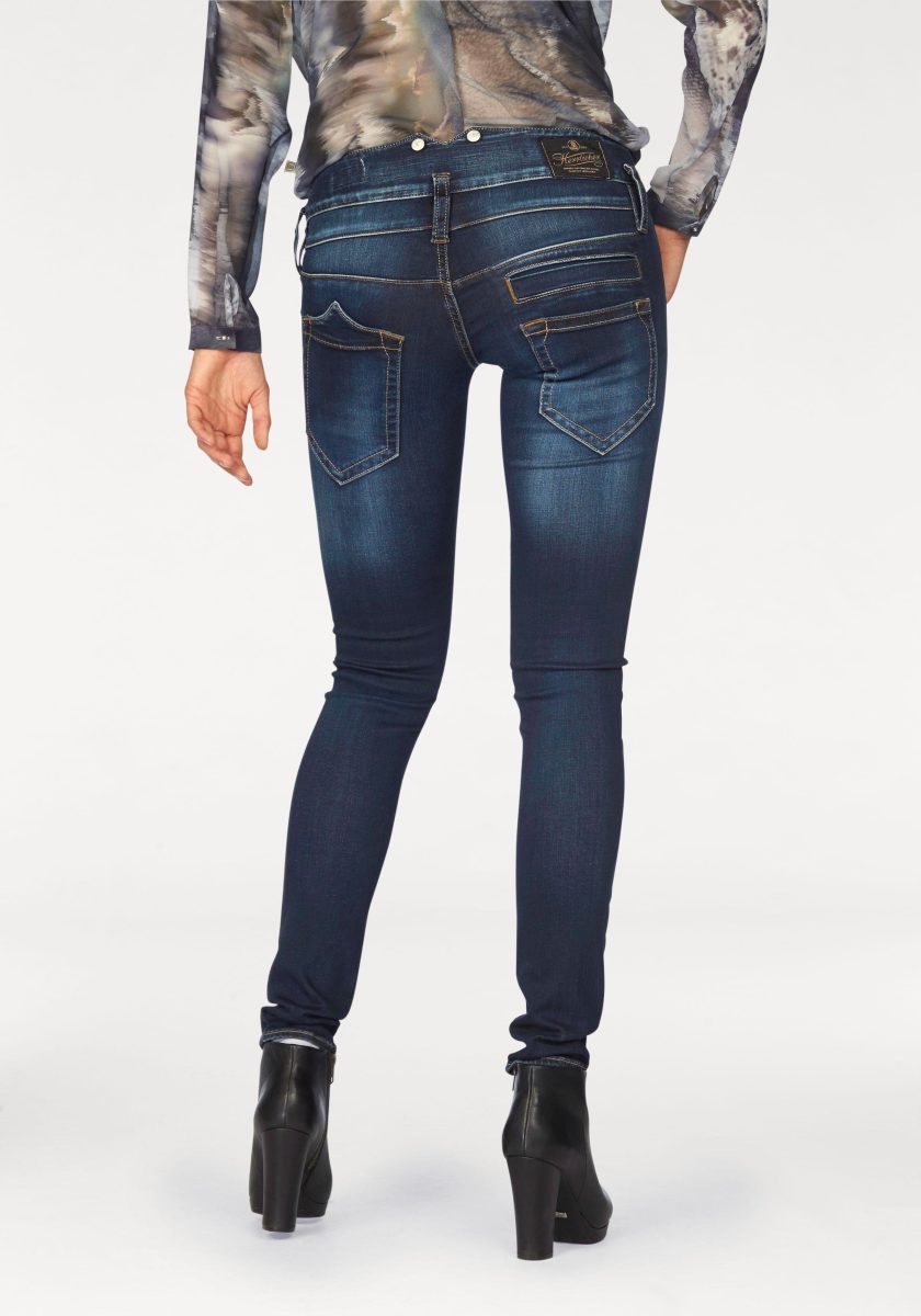Herrlicher Skinny jeans PITCH SLIM REUSED DENIM Low waist met licht push-upeffect
