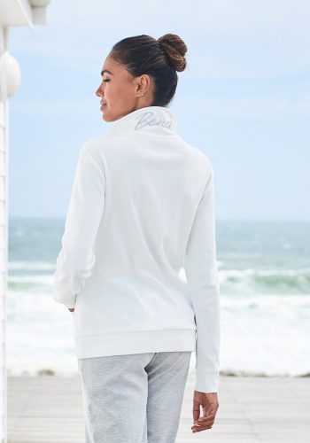 Bench. Sweatvest met glanzend logoborduursel bij de opstaande kraag