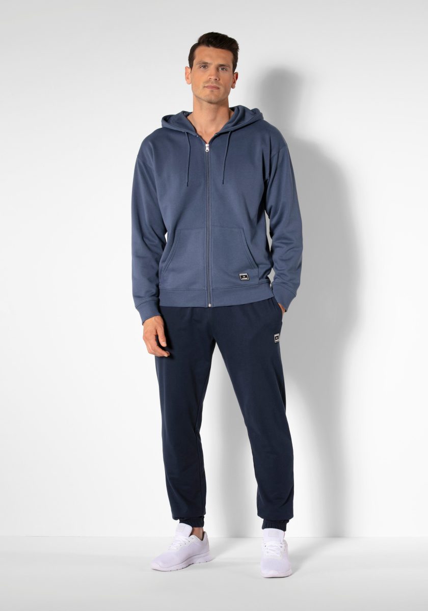 AUTHENTIC LE JOGGER Capuchonsweatvest met een rits in basic kleuren