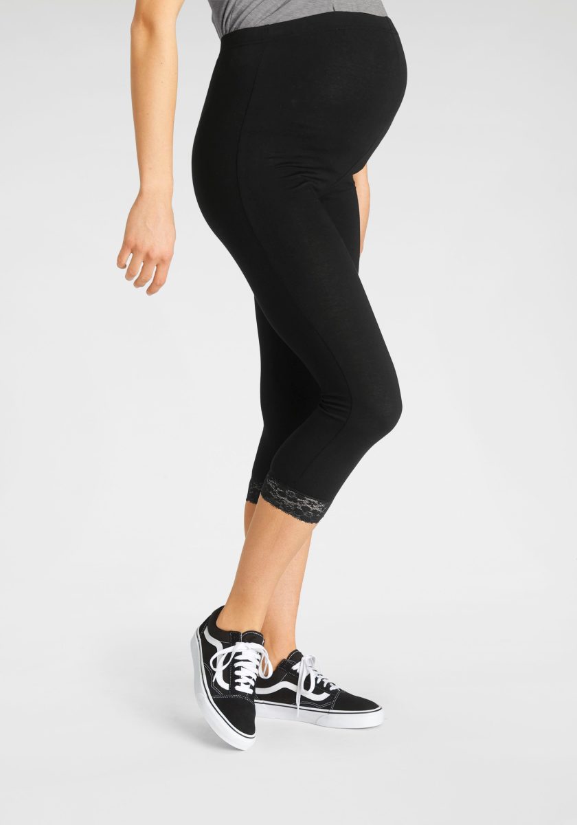 Neun Monate Caprilegging Capri Lace met kanten zoom