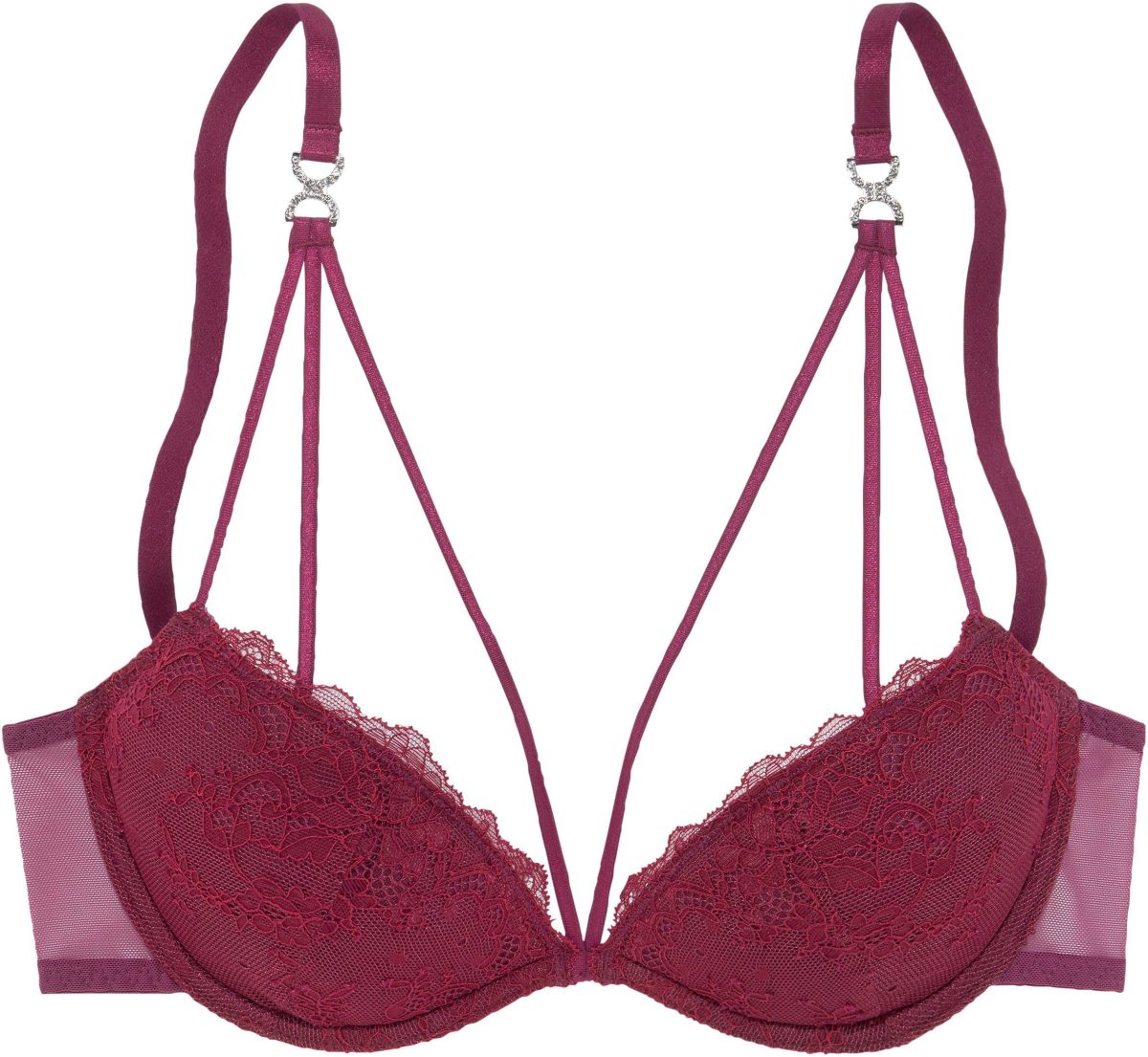 Lascana Push-up-bh van kant met leuke linten-look