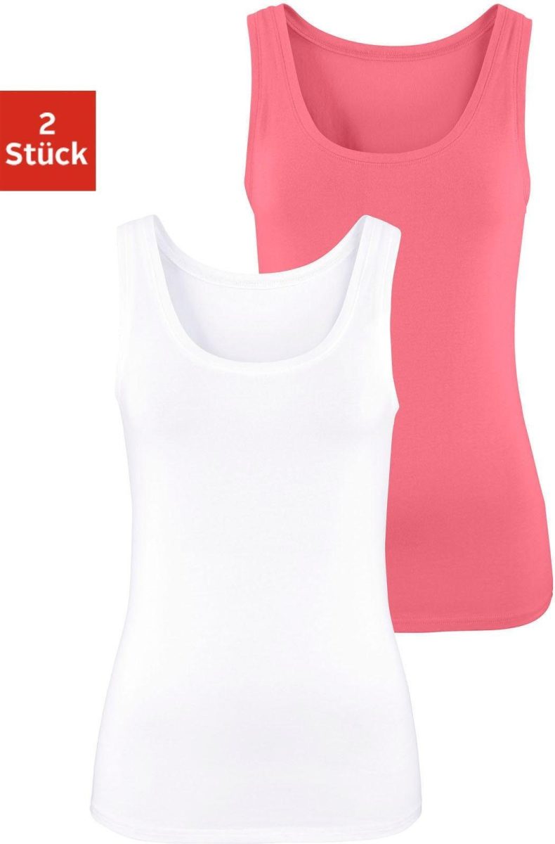 Vivance Tanktop elastische katoenkwaliteit (Set van 2)
