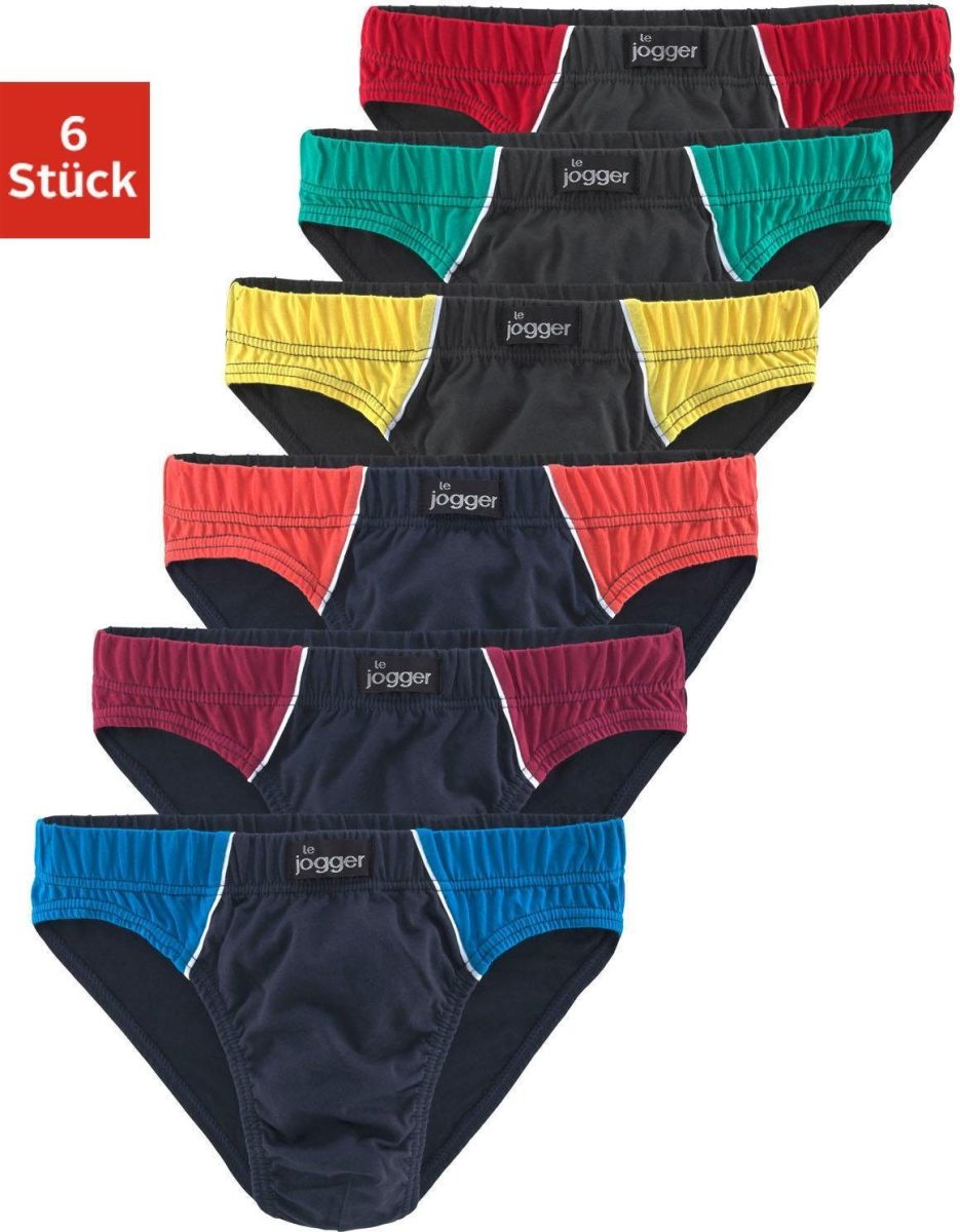 le jogger ® Slip met contrastkleurige highlights (6 stuks)