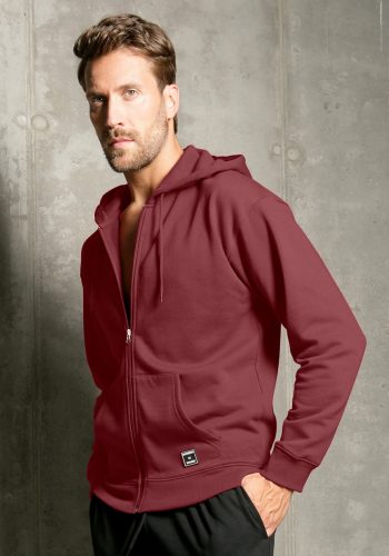 AUTHENTIC LE JOGGER Capuchonsweatvest met een rits in basic kleuren