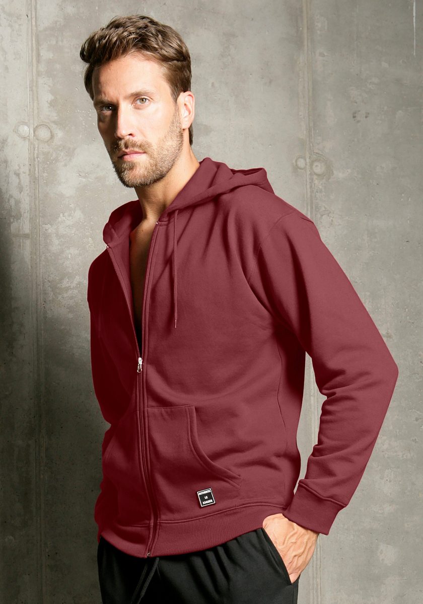 AUTHENTIC LE JOGGER Capuchonsweatvest met een rits in basic kleuren