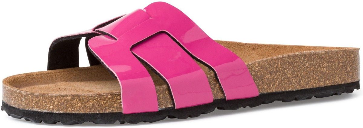 Tamaris Slippers in glanzende look