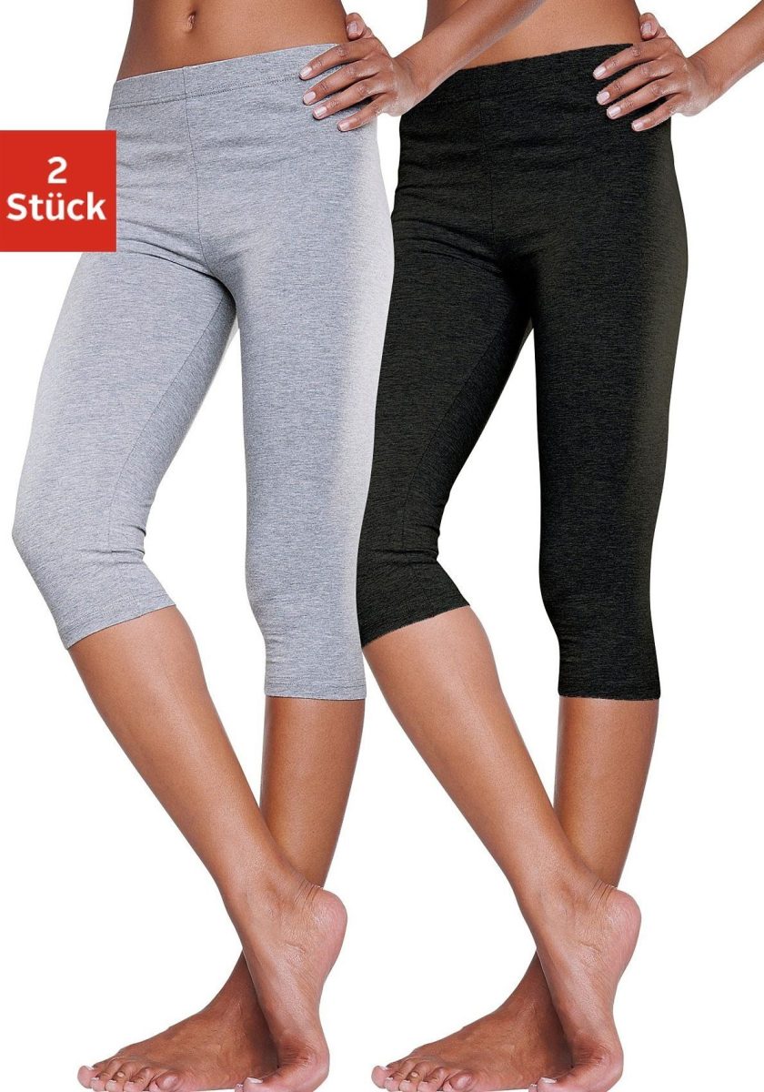 vivance active Caprilegging met elastische band (Set van 2)