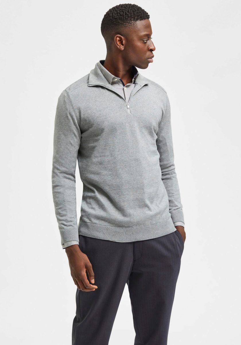 SELECTED HOMME Schipperstrui Berg korte rits cardigan