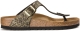 Birkenstock Teenslippers Gizeh Shiny in glanzende reptiel-look