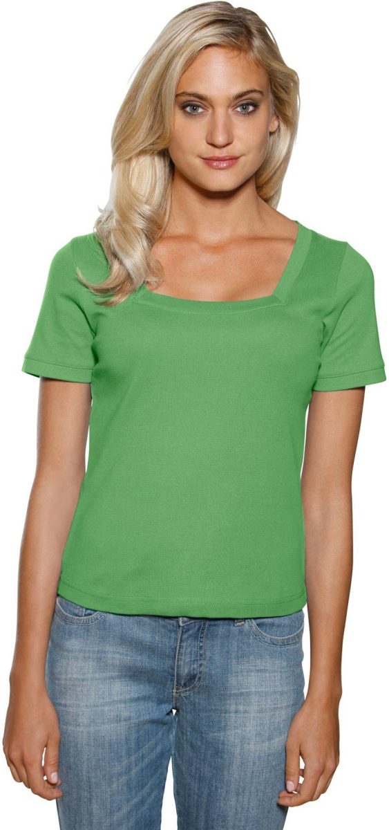 LINEA TESINI by Heine Shirt met korte mouwen Shirt met carréhals