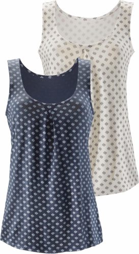 Lascana Tanktop met stolpplooi bij de hals (Set van 2)