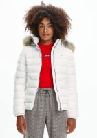 Tommy Jeans Donsjack TJW BASIC HOODED DOWN JACKET met imitatiebont aan de capuchon & Tommy Jeans-merklabel
