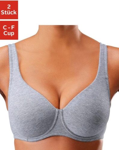 PETITE FLEUR Minimizer-bh met beugel van katoen (Set van 2)