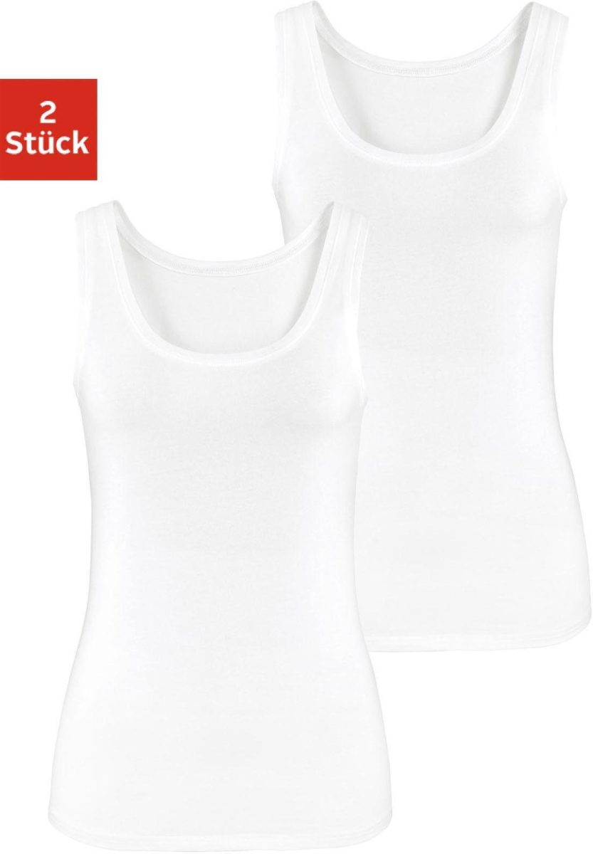 Vivance Tanktop elastische katoenkwaliteit (Set van 2)