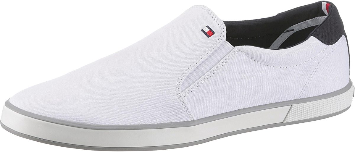 Tommy hilfiger Slip-on sneakers ICONIC SLIP ON SNEAKER met stretchinzetten opzij
