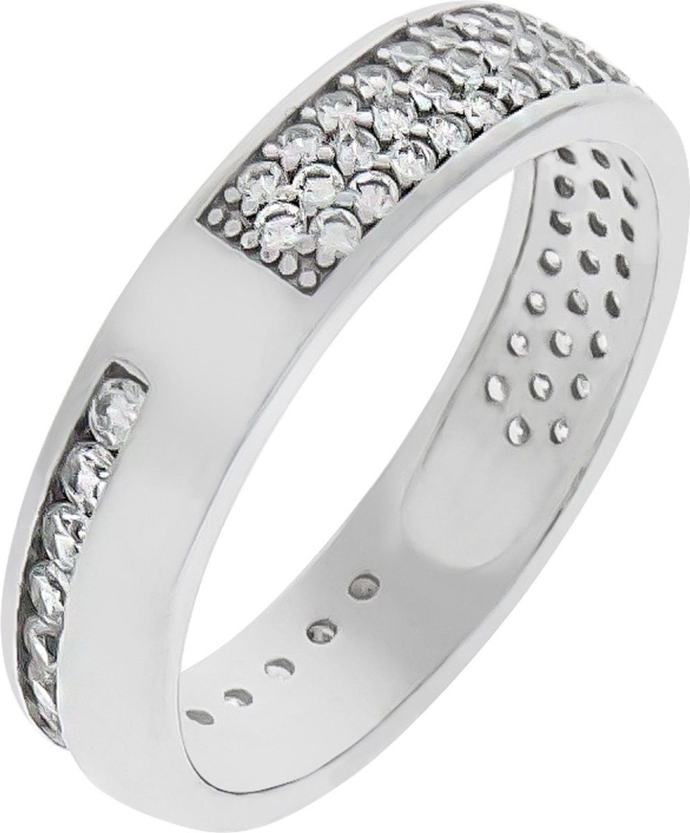 Firetti Zilveren ring met zirkoon (synthetisch)