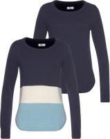 Flashlights Trui met ronde hals In uni en colourblocking (set, Set van 2)