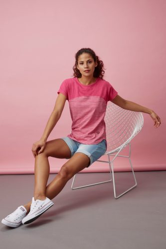 alife and kickin T-shirt trendy lang shirt met strepen of motieven