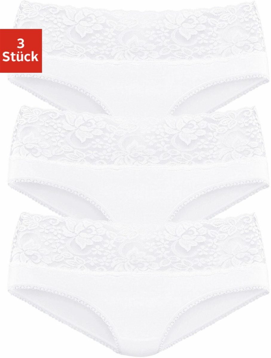 Vivance Slip met brede kanten boordjes (3 stuks)