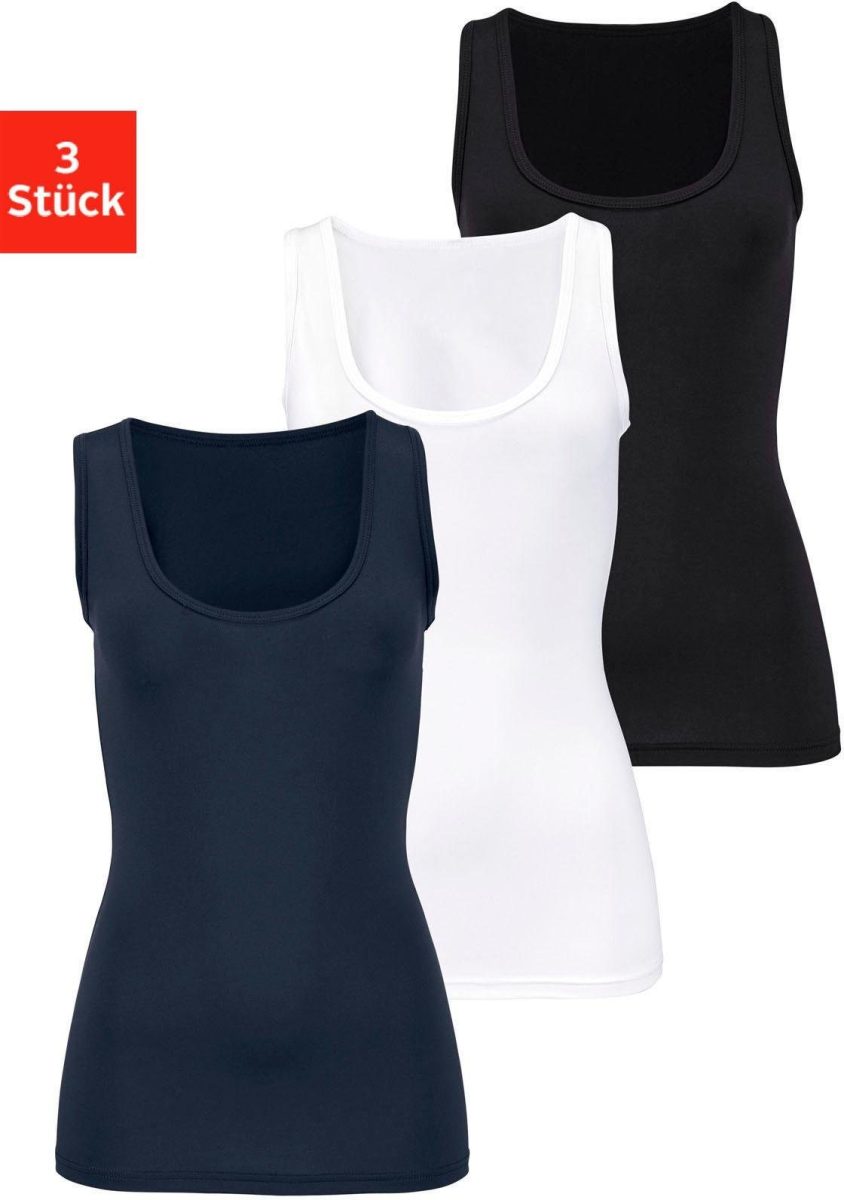 vivance active Hemd van zacht microvezel (Set van 3)