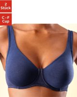 PETITE FLEUR Minimizer-bh met beugel van katoen (Set van 2)